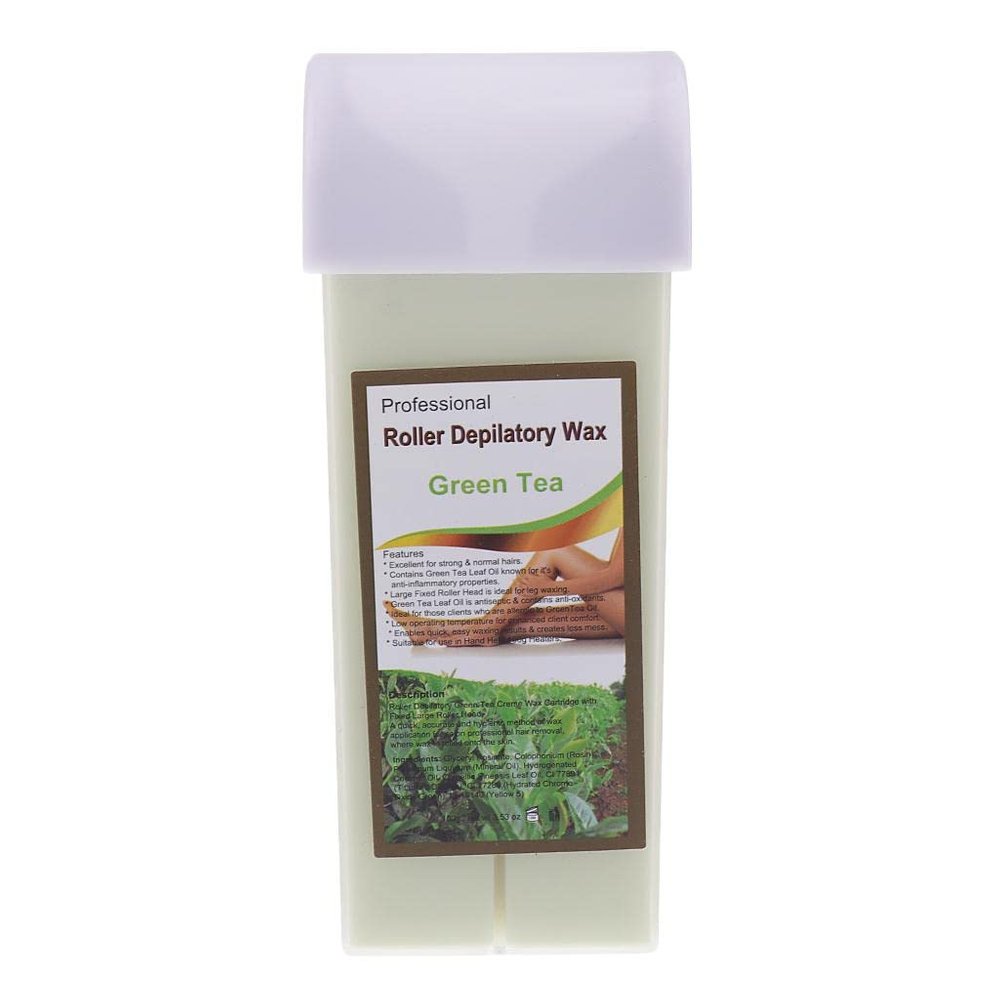 CALANDIS 100g Roll On Depilatory Wax Cartridge Heater Waxing Hair Removal Green Tea | Waxing Supplies | Shaving & Hair Removal