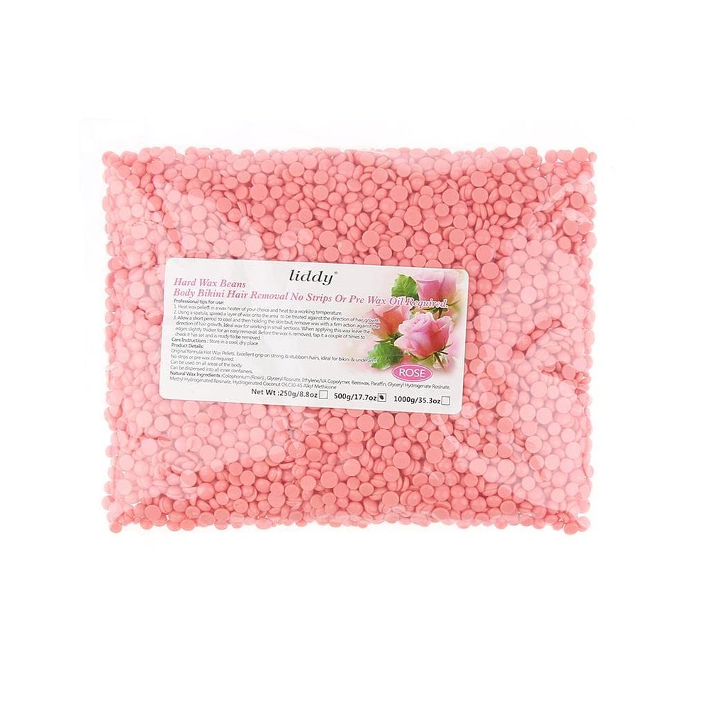 CALANDIS Wax Beans Hair Removal Face Leg Depilatory Hard Wax Pellets 500g Rose | Waxing Supplies | Shaving & Hair Removal