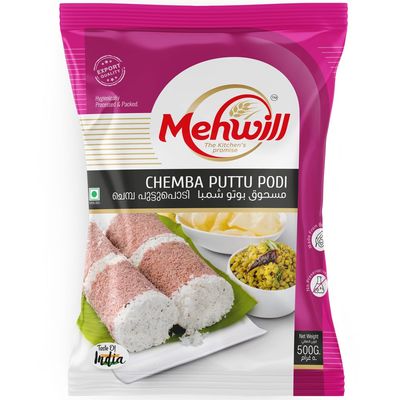 Mehwill Chemba Puttu Podi Traditional Indian Rice Powder Mix, 100% Natural, Stone-Ground, Perfect for Soft & Fluffy Puttu, No Preservatives (500 Gm)