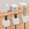 ALI SHIPPING Magnetic Cable Organizer Holder | Self-Adhesive Desk Cable Clips for Managing Phone Charging Cords & Wires | Wire Holder for Home, Office, Car & Nightstand | Pack of 6 (White) view 1