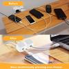ALI SHIPPING Magnetic Cable Organizer Holder | Self-Adhesive Desk Cable Clips for Managing Phone Charging Cords & Wires | Wire Holder for Home, Office, Car & Nightstand | Pack of 6 (White) view 2