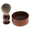 CALANDIS Wooden Men's Shaving Brush with Shave Mug Bowl Barber Beard Soap Cup Set - Convenient to use and creat Lather. | Shaving Brushes & Mugs | Shaving & Hair Removal view 1