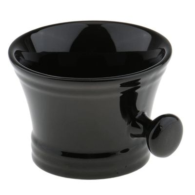 CALANDIS Black Ceramics Men's Shaving Mug Bowl Barber Beard Shave Brush Soap Mug Cup | Shaving Brushes & Mugs | Shaving & Hair Removal