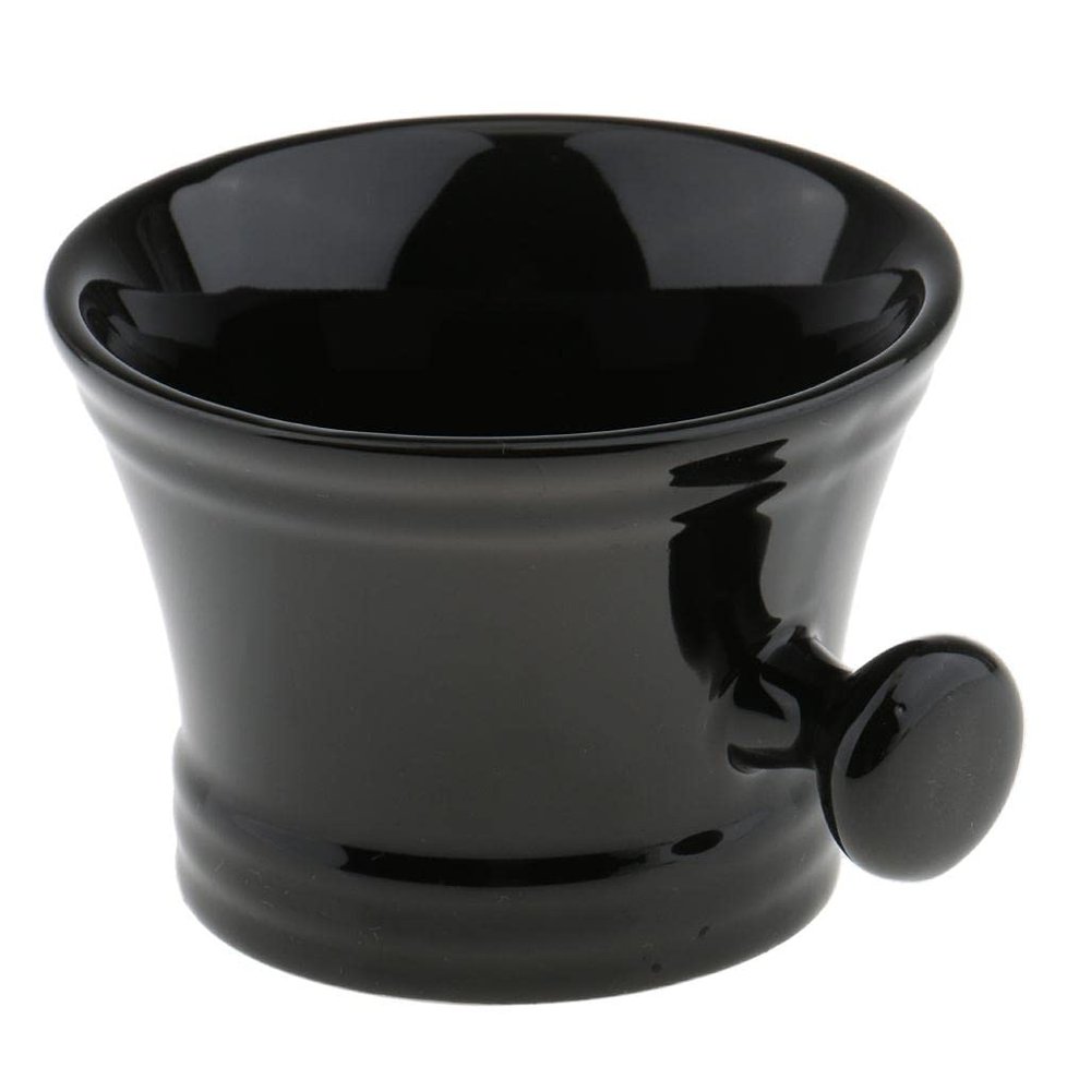 CALANDIS Black Ceramics Men's Shaving Mug Bowl Barber Beard Shave Brush Soap Mug Cup | Shaving Brushes & Mugs | Shaving & Hair Removal