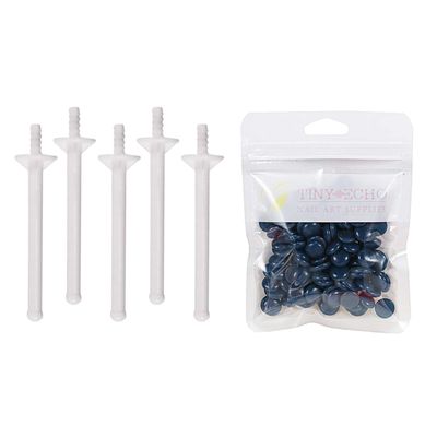 CALANDIS 1Bag Depilatory Wax Waxing Beads Hair Removal Set & 5X Applicator Chamomile | Waxing Supplies | Shaving & Hair Removal