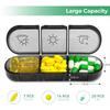 CHIPRI Weekly Pill Organizer 3 Times a Day, Pill Box 7 Day, Medicine Organizers for 7 Days, Daily Pill Organizer Travel (BLACK) view 3