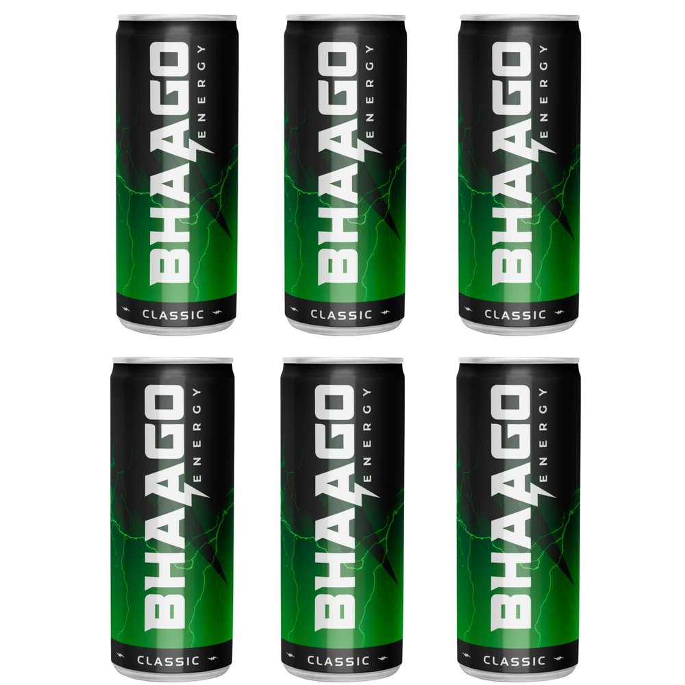 Energy Drink - Classic | Instant Energy Boost with Caffeine & B-Vitamins | Refreshing & Revitalizing | 250ML Can | Pack of 6