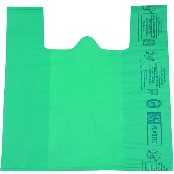 Jagriti Biosol 100% Biodegradable and Compostable Carry Bag, Grocery Bag, Eco-Friendly Bag for Shops & Homes, Pack of 50 carry Bags (16x20)