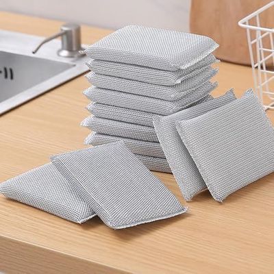 MASHUR FAB Dish Cleaning Sponge, Scrub Sponges, Dishes Cleaning Washer Pad, Steel Wire Scrub Sponges for Cleaning,Heavy Duty Dish Sponges for Household Cleaning, Non Scratch Reusable Dish Washing