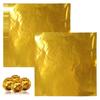 8x8 cm Plain Golden Aluminum Cut Foil Wrappers  Pack of 200 view 1