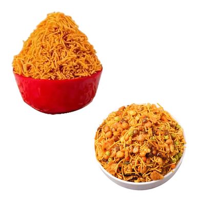 RAJTILAK Namkeen Combo Pack of 2-500g Each | Aloo Bhujia & Navratan Mixture | Ready-to-Eat Anytime Snack Food | Delicious Tasty Snacks for Tea-Time, Parties, All Occasions