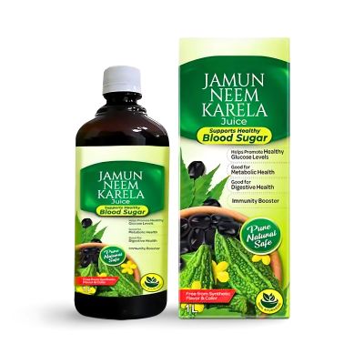 Jamun Neem Karela Juice | Natural Blood Sugar Support, Metabolic and Digestive Health Supplement | 1L