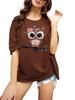ABSOLUTE DEFENSE Oversize Tshirt Baggy for Women Girl Cotton Casual Stylish Latest Beige Black Peach Blue Maroon Lavender Pink Brown White 299 399 Under view 1