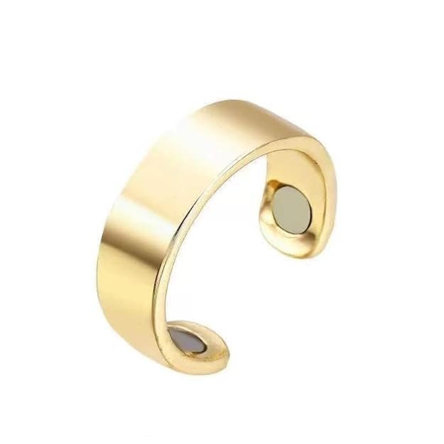 4beauty Therapy Blood Sugar Control Ring | Adjustable Magnetic Therapy Ring for Blood Sugar Management |Lymphatic Drainage, Pain Relief (Gold)
