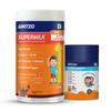 Gritzo SuperMilk Growth+ (Formerly Height+) (7-12y Boys), 10g Protein (Double Chocolate, 400g) with Super Gummies (Natural Orange Flavour, 30 Gummies) view 1