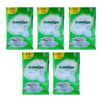 EXCEL ENTERPRISES Amulya MIlk Powder Dairy Whitener, Pure Rich Milk Powder, Pack of 5