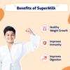 Gritzo SuperMilk Weight+ (7-12y) (Double Chocolate, 400g) with Super Gummies (Natural Orange Flavour, 30 Gummies) | Pack of 2 view 4