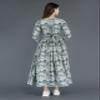 Women's Cotton Fabric V Neck 3/4 Sleeves Floral Printed Maternity Kurti with Side Zipper (Dark Green -M) view 3