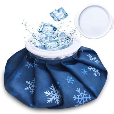 ACHARAJ Ice Pack for Injury Reusable, Small Ice Bag Refillable Ice Pack for Hot Cold Therapy and Pain Relief, Hot Water Bag, No-Leak Medical Ice Bag(Blue)(9in=22.8 cm)(1 pc)