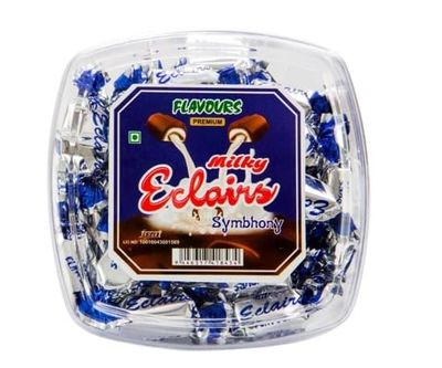 Tasty Flavours Chocky Eclairs Symbhony | Soft Toffee with Creamy Filling | Delicious Toffee (Milky, 247g)