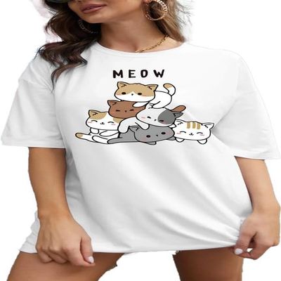 ABSOLUTE DEFENSE Oversize Tshirt Baggy for Women Girl Cotton Latest Casual Blue Maroon Stylish Beige Black Lavender Pink Brown Peach White 299 399 Under