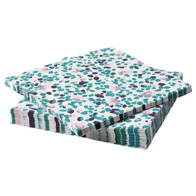 Colorful TACKSAMHET Paper Napkins - Multicolored Pattern, Pack of 30, 33x33 cm (13x13 inches) - Ideal for Parties, Events, or Everyday Use - Stylish & Fun Disposable Tableware