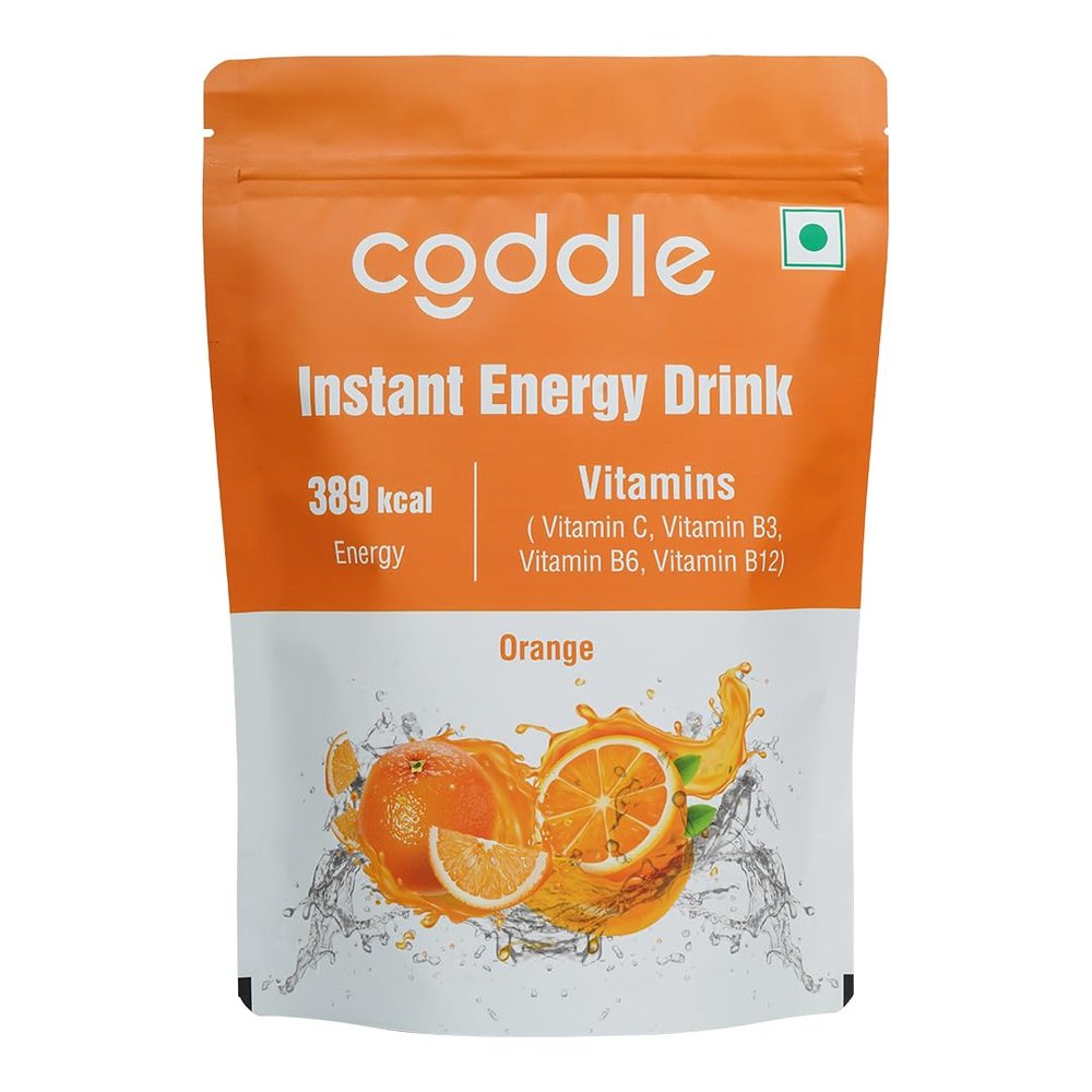 Coddle Orange Instant Energy Drink Powder (900g Refill, Pack of 1) | Festive Christmas Special Edition | Tasty Orange Flavoured Glucose Energy Drink | Instant Hydration & Energy | Vitamin C, B3, B6, B12 for Immunity Boost