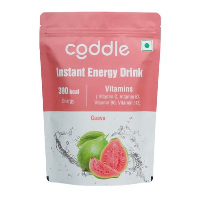 Coddle Guava Instant Energy Drink Powder (900g Refill, Pack of 1) | Festive Christmas Special Drink Mix | Tasty Guava Flavoured Energy Drink | With Vitamins C, B3, B6 & B12 for Immunity & Hydration | Instant Energy for Kids & Adults , Republic Day Of