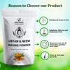 NATURAL health products Ubtan & Neem Waxing Powder | 100% Herbal Turmeric Hair Removal for Smooth & Silky Skin | Natural, Painless & Chemical-Free Waxing Formula for Women & Men | 100g view 2
