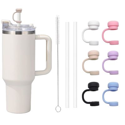 9 Pcs Stanley Cup Accessories, Water Bottle, Coffee Mug Accessories Stanley Cup Dust Cap Straw Cap Straw Sleeve Fits 1.0cm Diameter Suitable for Home Picnic and Cafes