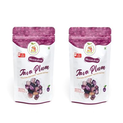 FAT Furits Any Time Vacuum Dried Jamun | Natural Jamun | Healthy Snack | No added Sugar | No Preservative | Diabetic Snack | Rich in Dietary Fibre | Dehydrated Fruit (20gm, Pack of 2)