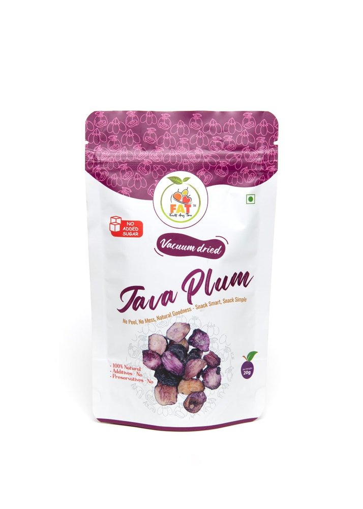 FAT Furits Any Time Vacuum Dried Jamun | Natural Jamun | Healthy Snack | No added Sugar | No Preservative | Diabetic Snack | Rich in Dietary Fibre | Dehydrated Fruit (20gm - Pack of 1)