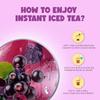 Bevzilla Blackcurrant Instant Iced Tea Pack of 10 (15gm) Sachet | Bold & Fruity Flavor | Refreshing Summer Drink | Instant Mix & Travel-Friendly view 4