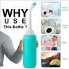 Portable Bidet Sprayer, 500ml, Dual Nozzle with 60 Angle Design, Leakproof Antislip Bottle, Green view 3