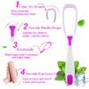 Fealtin Pack of 4 Tongue Cleaner with capsule holder for Travel, portable capsule shaped tooth brush, tooth paste storage plastic case, flexible design for health, brush scrapper Oral care tool view 2