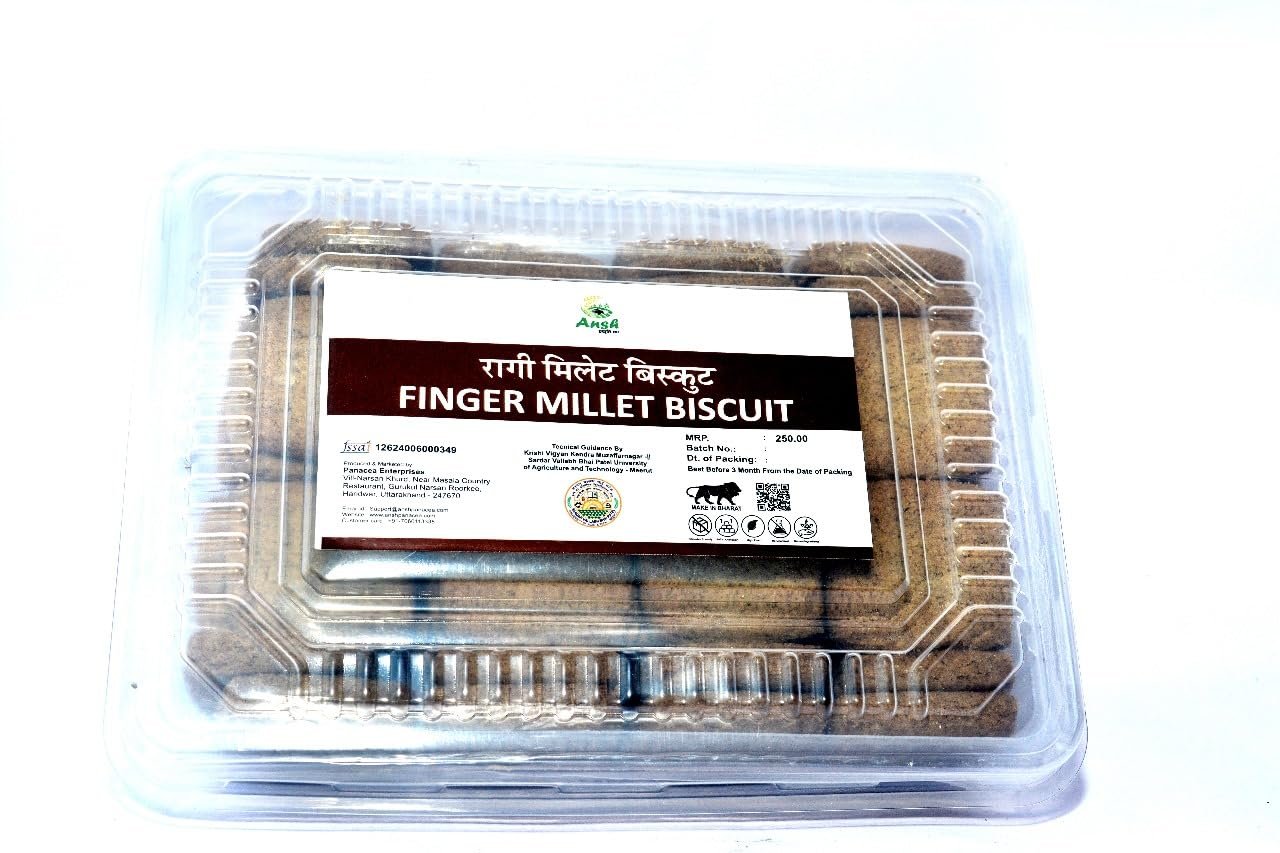Ansh Finger Millet Biscuit, Ragi Cookies, 300gm