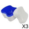 LOOM TREE 3xDenture Bath Box Organizer with Strainer Basket Teeth Portable Navy Blue | Oral Care | Denture Care view 2