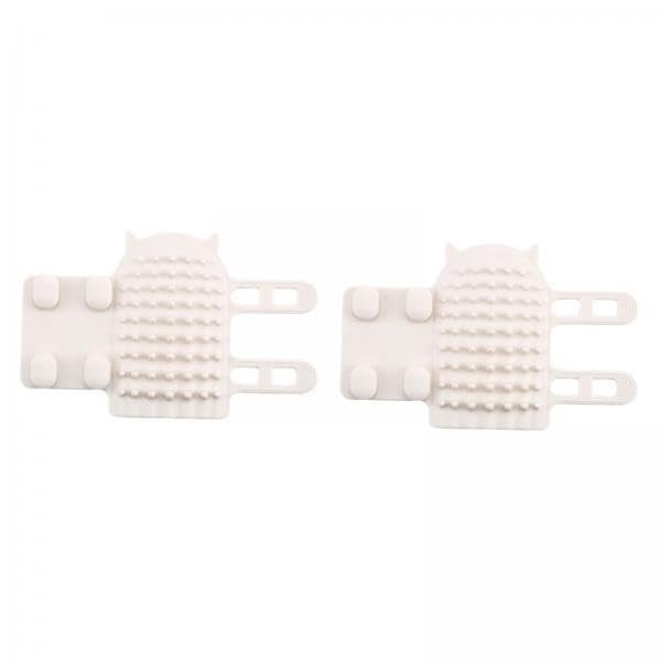 CALANDIS 2x2Pcs Pet Silicone Brush Cat Brush for Shedding for Long and Short Hair Puppy White | Grooming
