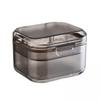 LOOM TREE 3xTportable Denture Case Container Waterproof Drain Organizer Holder Soaking Black | Oral Care | Denture Care view 1