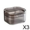 LOOM TREE 3xTportable Denture Case Container Waterproof Drain Organizer Holder Soaking Black | Oral Care | Denture Care view 2