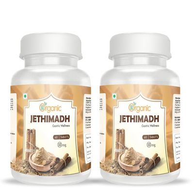 360 DEGREEORGANIC Jethimadh (Glycyrrhiza glabra) Tablets Immunity & Respiratory Support500mg Combo pack of 2