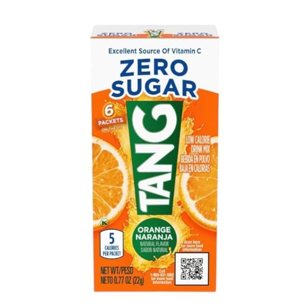 Zero Sugar Orange Drink Mix, Sugar-Free Refreshing Citrus Flavor, 22g