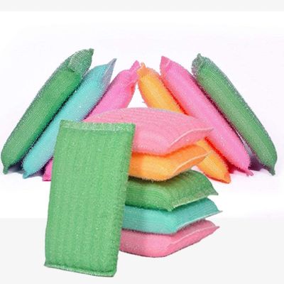 ARPANA BRIGHT Multipurpose Non Scratch Sponge Scrubbers for Kitchen, Pack of 12 Cleaning Pads for Utensils