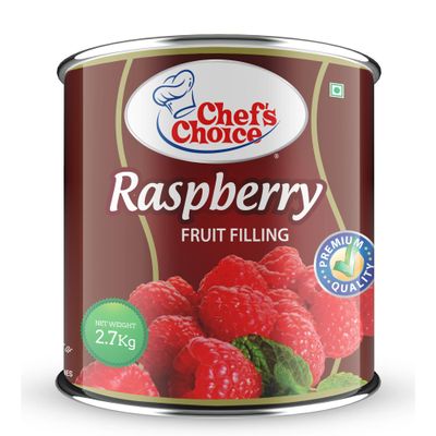 Chef's Choice Raspberry Fruit Filling Can - 2.7 Kg | Product Of Philippines | Raspberry Fruit Filling For Baking And Dessert Preparations | Pack Of 1