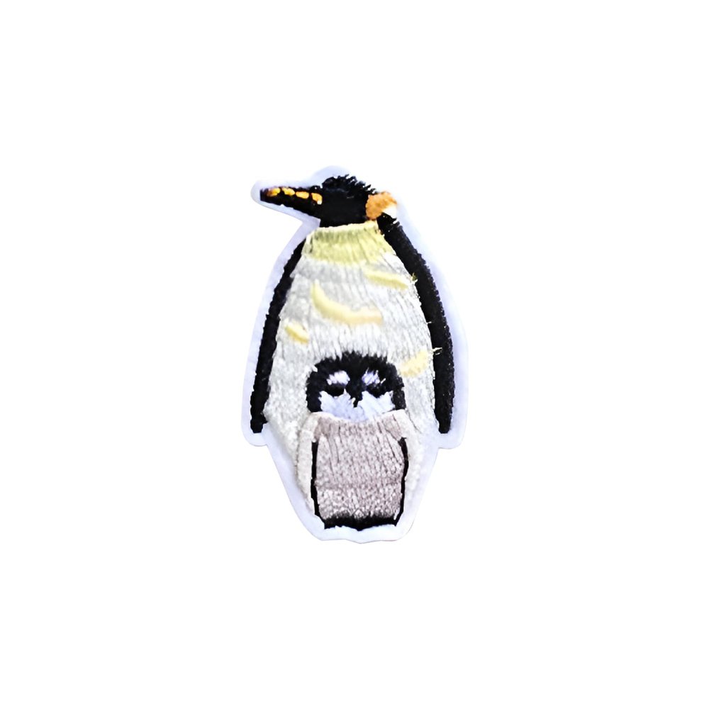 95MILES GARMENTS Baby with Mom Penguin Embroidered Applique Patches for Jackets Caps Bags Sew/Iron on Patches (1.2 x 2 Inch)