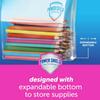 MOBDESK Heavy Zipper Bags (Pack Of 20) | Puncture & Tear-resistant, Durable, Resealable & Waterproof & Moisture-Resistant Storage Pouches For Travel, Office, Home & School Organization (Purple)(T-62) view 2
