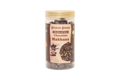 BHAWANI BHAWYA Roasted Makhana, Chocolate Flavor | Delicious Meets Nutritious | Gluten-Free| Superfood | Nutrient Rich| Trans-Fat Free | chatpata & Crunchy Munchies | Pack of 1 (200gm)