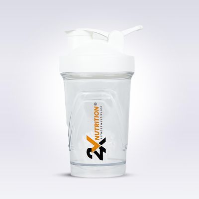 2X Nutrition Crystal Shaker | Gym Shaker | Sipper for Protein Shake 100% Leakproof Guarantee Protein Shaker Sipper Bottle for Pre-Workout BPA Free 400ml Glass-like Finish