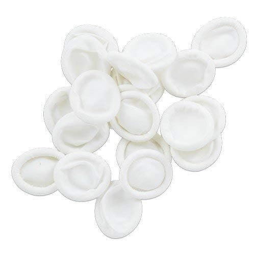 ANTI-STATIC ESD Safe Chlorinated Disposable Latex Finger Cots [Reusable Rubber Fingertips]  4 Mil Thick, White (200)