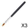 BNF 3x Gel Nail Brush Black Wood Handle Nylon Hair Ombre Brush Pro Nail Art Tool | Health & Beauty | Nail Care, Manicure & Pedicure | Nail Art Accessories view 2